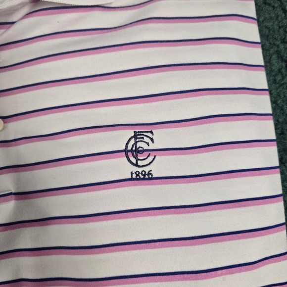 Ralph Lauren Polo Golf Mens L Shirt Performance Casual Preppy‎ Work Pima Striped - Picture 10 of 11